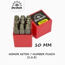 TJAP MATA / CAP MATA Nomor / Angka Ketok / Number Punch 10 MM