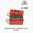 TJAP MATA / CAP MATA Huruf Ketok / Letter Punch 5 MM