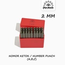 TJAP MATA / CAP MATA Huruf Ketok / Letter Punch 2 MM