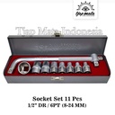 TJAP MATA / CAP MATA Socket Set 11 Pcs 1/2" DR (6 Point) - Metric