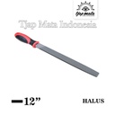 TJAP MATA / CAP MATA Kikir Flat (Halus) 12", Gagang Karet