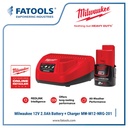 Milwaukee M12 NRG201 12V 2.0Ah Battery Pack Charger Lithium Li-ion