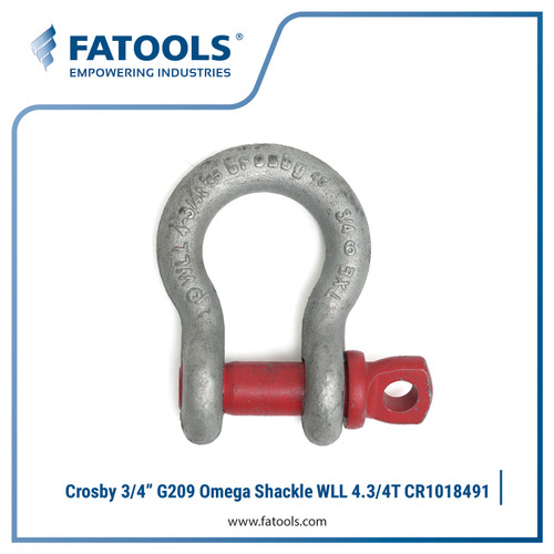 Crosby CR1018491 G209 3/4" Omega Shackle WLL 4.3/4 Ton