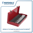 FATOOLS S12908TXE 1/2" Dr Female Torx Socket Set 8 Pcs Kunci Sock Bint