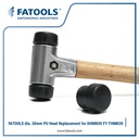 FATOOLS PU Replacement Hammer Tip 30mm for DHMN30 Kepala Palu THMN30