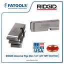 Ridgid 47740 Universal Pipe Dies 1/4"-3/8" NPT RH Alloy Senai Pipa