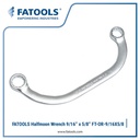 Fatools Halfmoon Wrench 9/16" x 5/8" Imperial Inci OR-9/16X5/8 Bulan