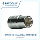FATOOLS 1/2" Dr Socket 13mm 6pt FT-S120613 Kunci Sock Metric