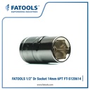 FATOOLS 1/2" Dr Socket 6pt 14mm Kunci Sock Metric FT-S120614