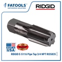 RIDGID 35835 E5116 Pipe Tap 3/4" NPT Hand Tap Pipa Drat Ulir Snai