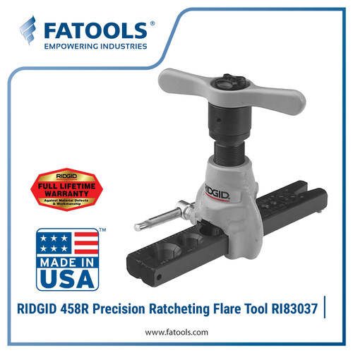 Ridgid 83037 458R Precision Ratcheting Flare Tool 1/8-3/4"
