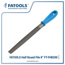 FATOOLS FHR200 - HALF ROUND FILE W HANDLE SIZE 8"