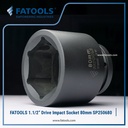 FATOOLS 1.1/2" Dr Impact Socket 80mm 6PT Metric Kunci Sock SP380680