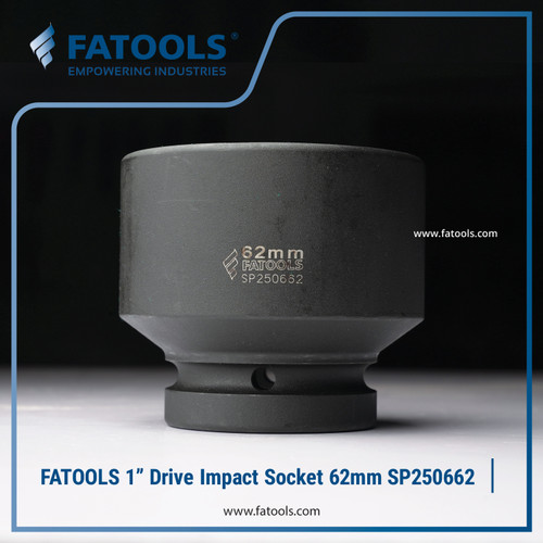 FATOOLS 1" Dr Impact Socket 62mm 6PT Metric Kunci Sock SP250662