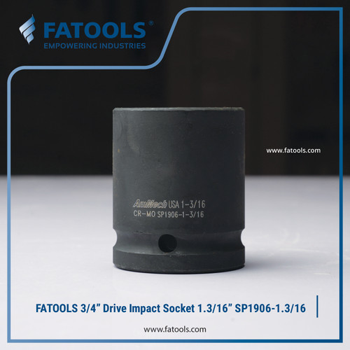 FATOOLS 3/4" Dr IMPACT SOCKET 1.3/16" 6PT IMPERIAL S1906-1.3/16 Sock