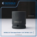 FATOOLS 3/4" Dr IMPACT SOCKET 1.3/16" 6PT IMPERIAL S1906-1.3/16 Sock