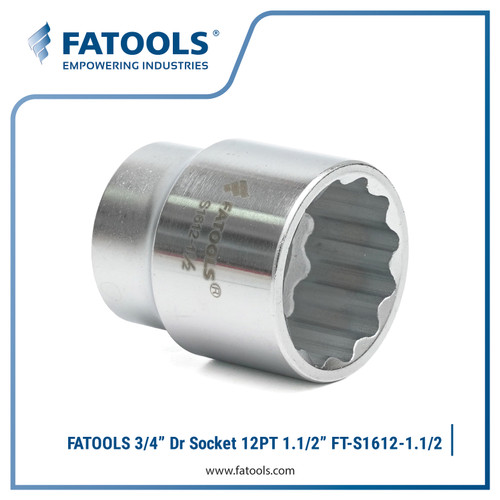 FATOOLS S1612-1.1/2 - 3/4" SOCKET 6PT 12PT IMPERIAL SIZE 1.1/2"