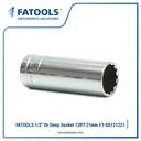 FATOOLS SD121221 1/2" Dr Deep Socket 12PT 21mm Kunci Sock Panjang Wall