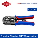 Tang Crimping 97 51 13 Crimping Pliers for RJ45 Western plugs Knipex