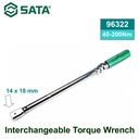 Kunci Torsi 96322 Interchangeable Square Torque Wrench 40-200 Nm Sata