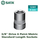 Kunci Sok Shock 3/8" Dr 6PT Socket 6 mm 12301 Sata Tools