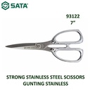 Gunting Stainless 93122 - Strong Stainless Steel Scissors Sata Tools