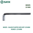 Kunci L Pendek 19 mm 84325 - Black Plated Hex Key 19 mm Sata Tools