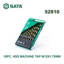 Mata Bor Tap Mesin 52810 - 10Pc. Hss Cobalt Drill Set Sata Tools