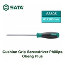 Obeng Plus 0 X 200 mm 63505 Cushion Grip PH Screwdriver Sata Tools