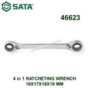 Kunci Ring 4 in 1 46623 Ratchet Wrench 16 x 17 x 18 x 19 mm Sata Tools
