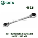 Kunci Ring 4 in 1 46621 Ratchet Wrench 8 x 10 x 12 x 13 mm Sata Tools