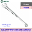 Kunci Ring Pas Anti Sakit 11 mm Xl X-Beam 40284 Sata Tools