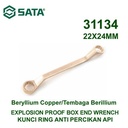 Kunci Ring Anti Percikan Api 31134 22 X 24 mm Box End Wrench Sata Tool