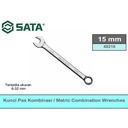 Kunci Ring Pas Kombinasi 15 mm 40210 Combination Wrench Sata Tools
