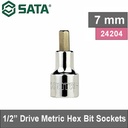 Mata Sok Bit Hex 7 mm 24204 1/2" 50 L Metric Hex Bit Socket Sata Tools