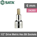 Mata Sok Bit Hex 6 mm 24203 1/2" 50 L Metric Hex Bit Socket Sata Tools