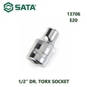 Kunci Shock Mata Sok Bintang 13707 1/2" Dr. Torx Socket E22 Sata Tools