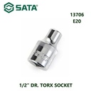 Kunci Shock Mata Sok Bintang 13706 1/2" Dr. Torx Socket E20 Sata Tools