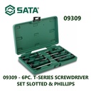 Obeng Plus Minus 6 Pcs 09309 Screwdriver Set (-) & (+) Sata Tools