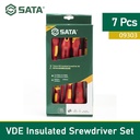 Obeng Plus Minus Listrik 7 Pcs 09303 Insulated Screwdriver Sata Tools