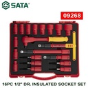 Kunci Sok Listrik 16 Pcs 09268 1/2" Dr Insulated Socket Set Sata Tools