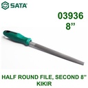Kikir Besi Setengah Bulat 8" 03936 Half Round File Second Sata Tools