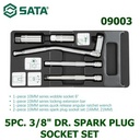 Kunci Shock Sok Busi 5 Pcs 09003 3/8" Dr Spark Plug Socket Sata Tools
