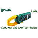 Pengukur Arus Listrik 03026 AC/DC Wide Jaw Clamp Multimeter Sata Tools