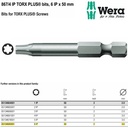 Mata Obeng Bintang 6 IP x 50 mm Wera 05134680001 TORX PLUS Bits Screws