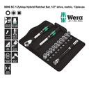 Tool Kit Wera 05004090001 Zyklop Hybrid Ratchet Set 1/2" Metric 13 Pcs