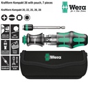Obeng Bits Set 7 Pc Wera 05051025001 Kraftform Kompakt 26 W/Pouch, 7Pc