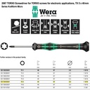 Obeng Bintang TX 5 x 40 mm Wera 05118040001 Mirco S/Driver for TORX