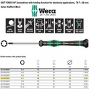 Obeng Bintang TX 7 x 60 mm Wera 05118183001 Mirco S/Driver for TORX