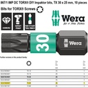 Mata Obeng Impaktor TORX TX 30 x 25 mm Wera 05057626001 TORX bits